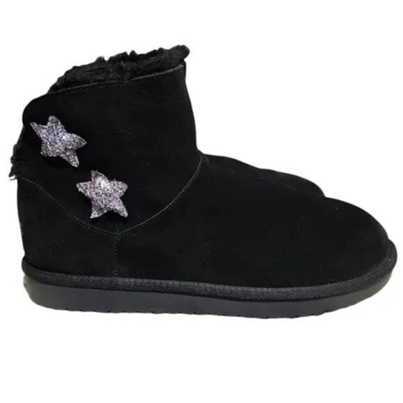 Koolaburra by UGG Koola Purple Stars Mini Youth Black Winter Boots Size 5 - Picture 5 of 8